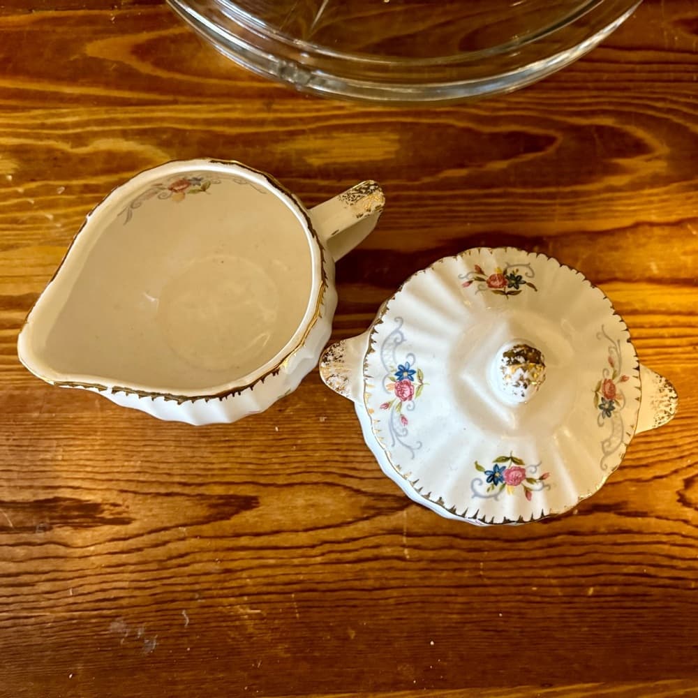 Limoges-American Jennie Lind Tea Set-Creamer & Lidded Sugar Bowl Circa 1948-1955 - Thumbnail 4