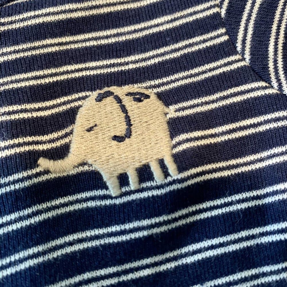 Organic Cotton NWT Little Planet Blue Stripe w/ Little Elephant Sleepers - Thumbnail 5