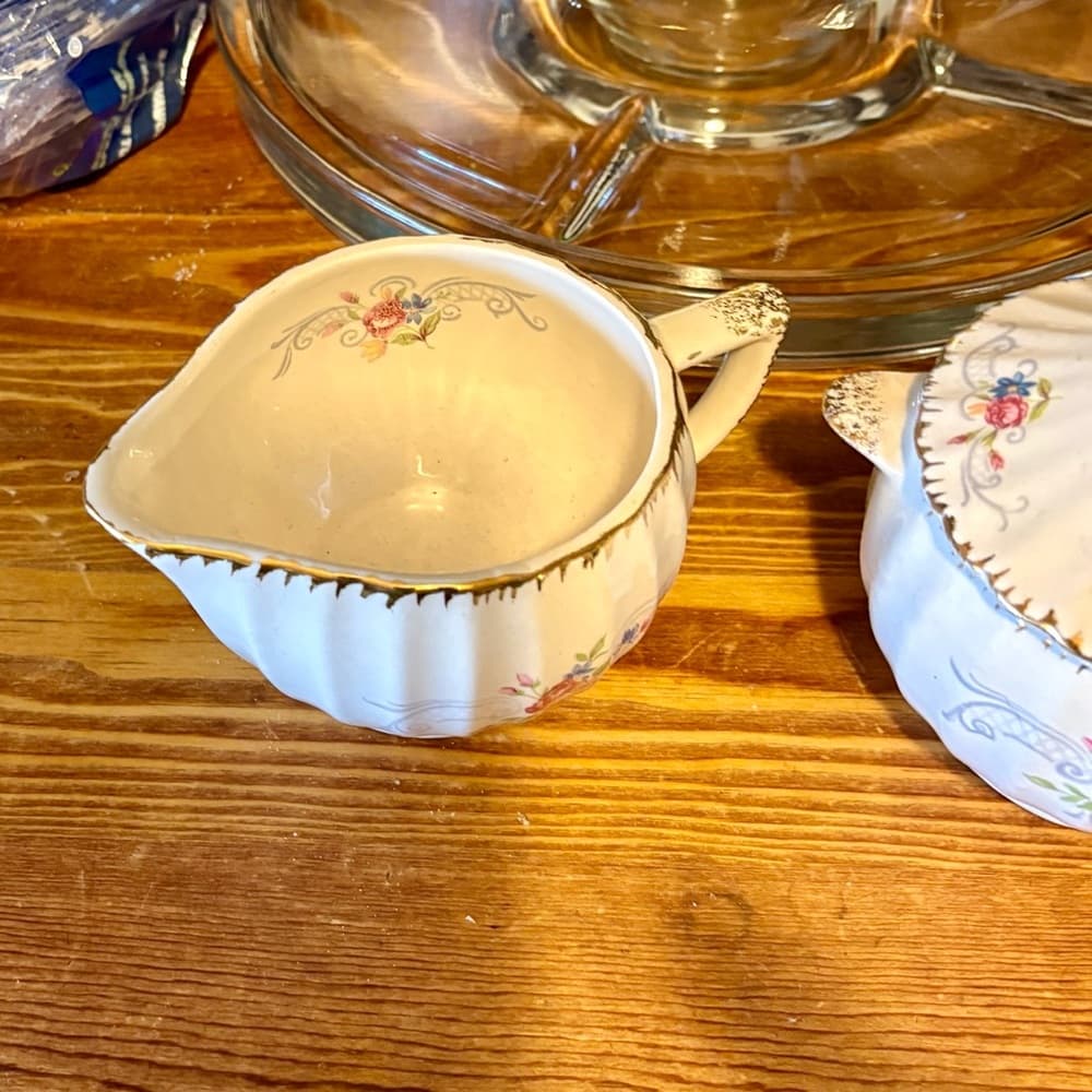 Limoges-American Jennie Lind Tea Set-Creamer & Lidded Sugar Bowl Circa 1948-1955 - Thumbnail 10