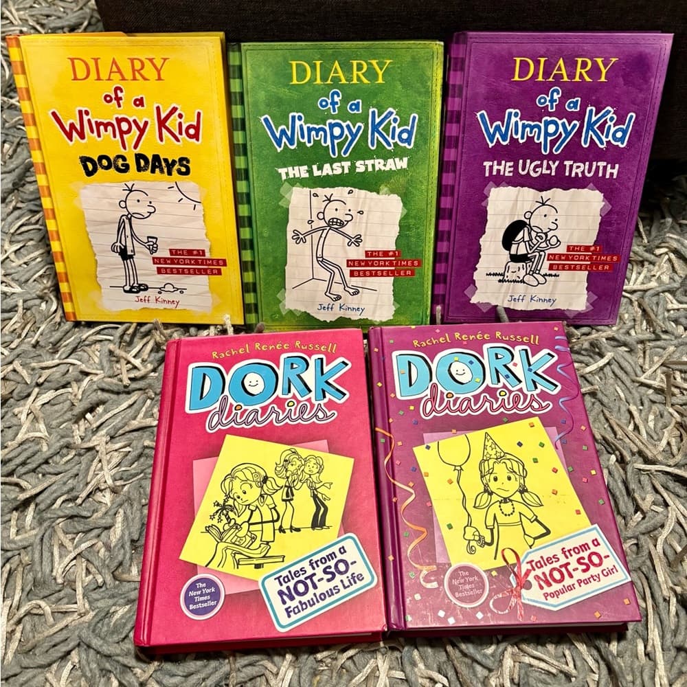 Diary Of A Wimpy Kid Book & Dork Diaries Book Lot for Middle Schoolers- 5 Books - Thumbnail 4