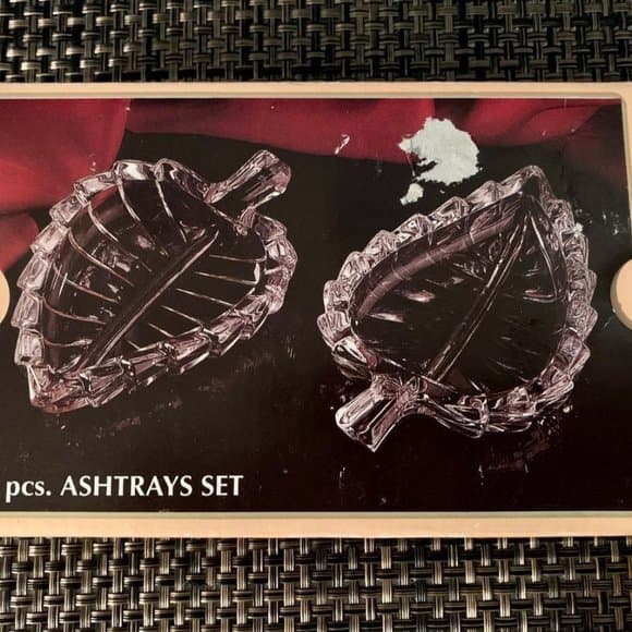 Made in Italy- Vintage Crystal Leaf Set~ Mid-century - Thumbnail 12