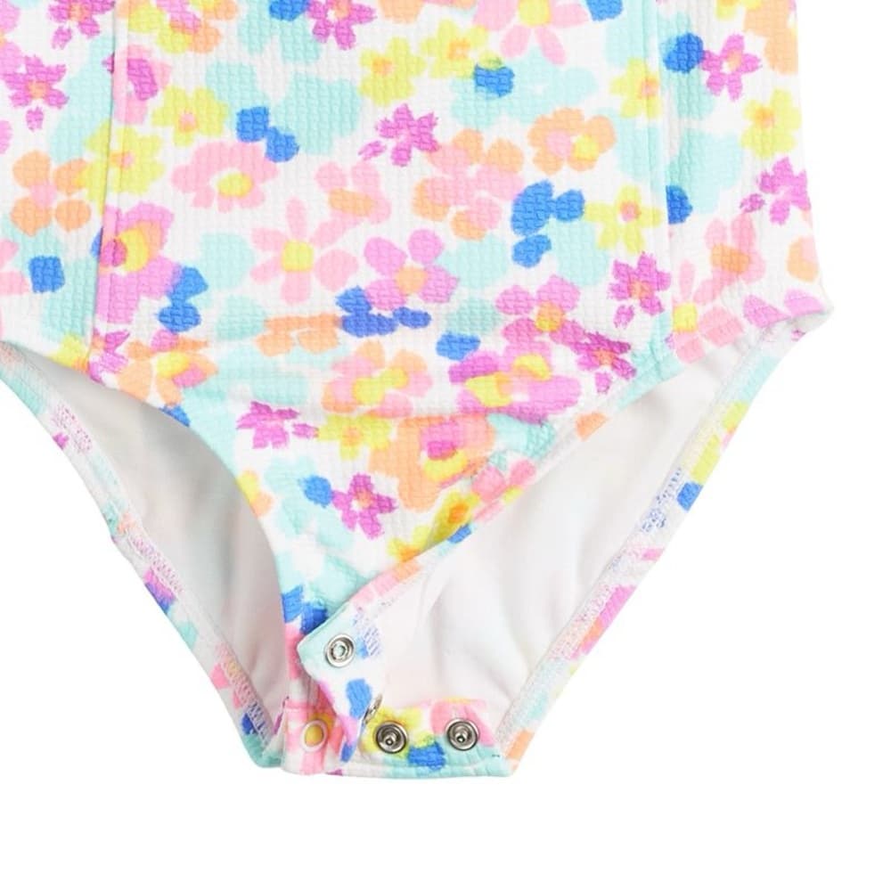 Jumping Beans Ribbed Ruffle Trimmed One Piece Swimsuit Toddler 18 months NWT - Thumbnail 4