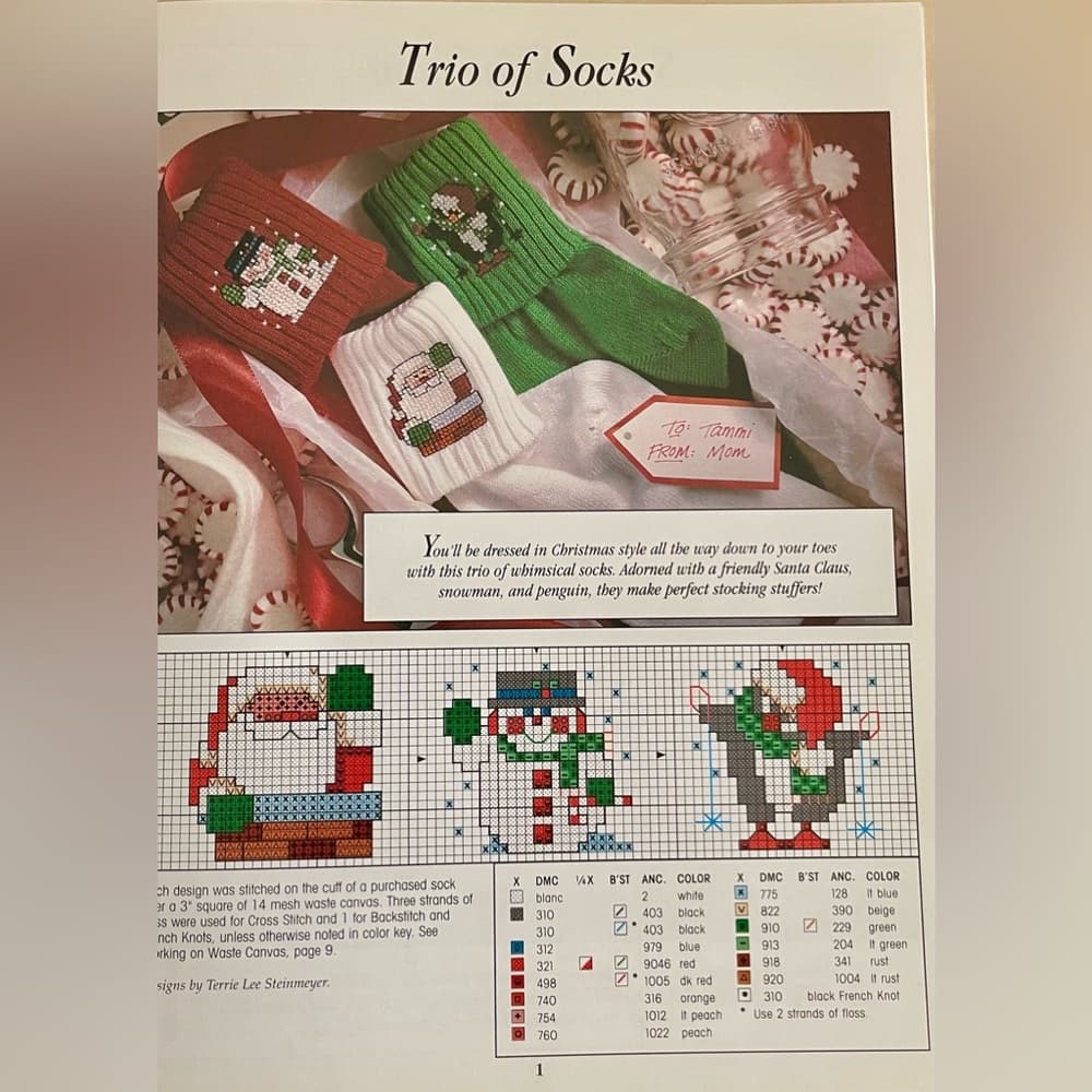 3 Cross-Stitch Hardback Vintage Books- Holiday & Christmas Patterns 1987-90’s - Thumbnail 11