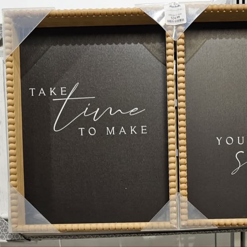 Wall Art- Wall Decor~ Set of Two “Take Time to Make Your Soul Happy” - Thumbnail 3