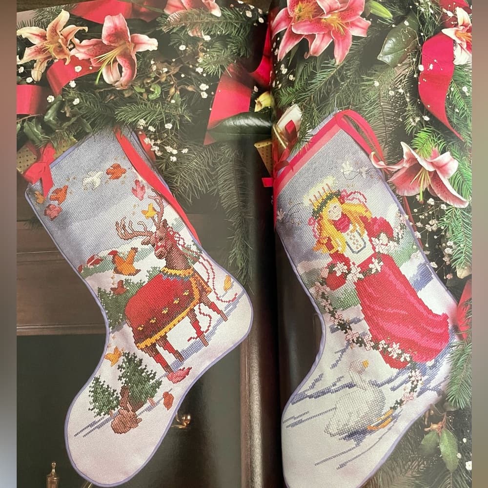 3 Cross-Stitch Hardback Vintage Books- Holiday & Christmas Patterns 1987-90’s - Thumbnail 9