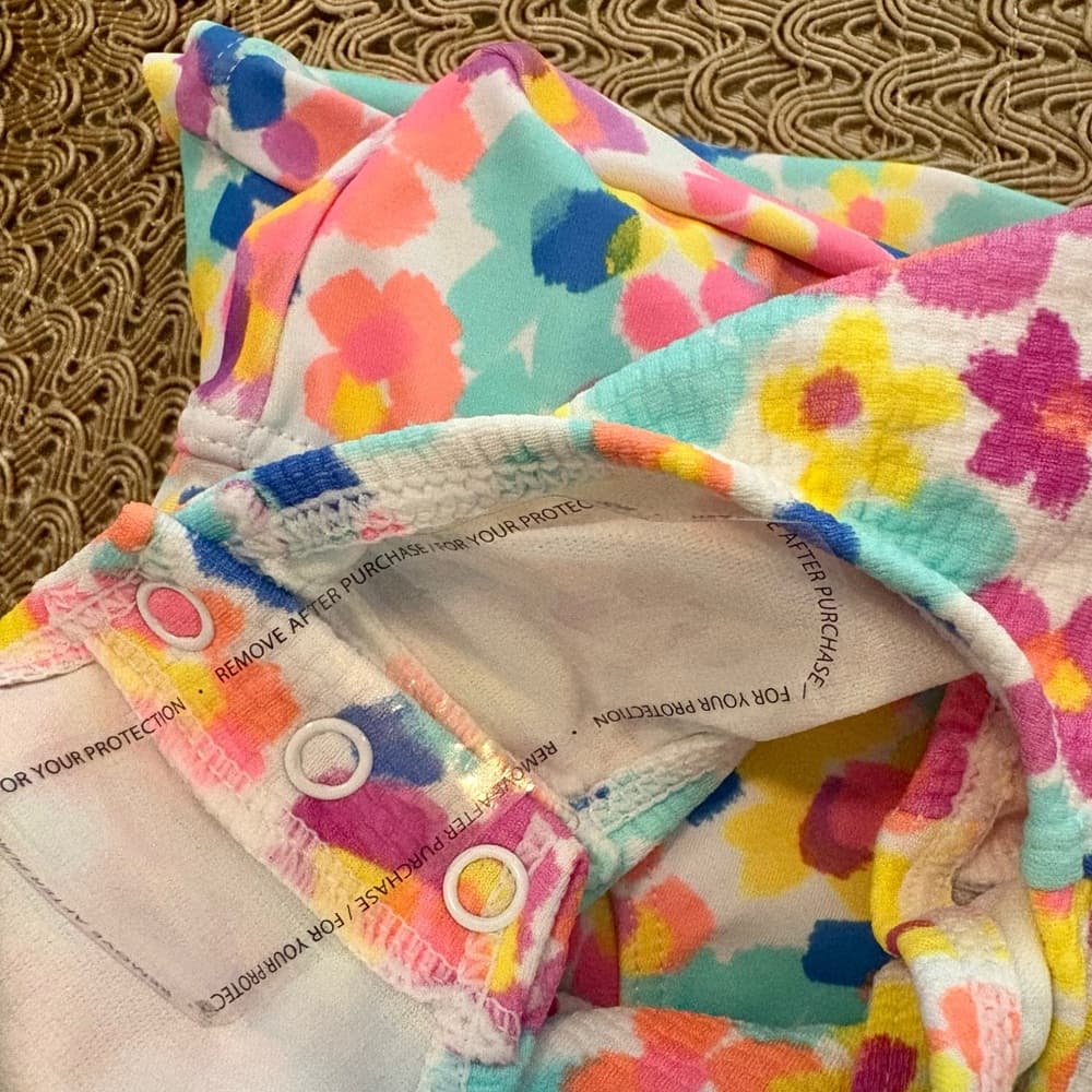 Jumping Beans Ribbed Ruffle Trimmed One Piece Swimsuit Toddler 18 months NWT - Thumbnail 8