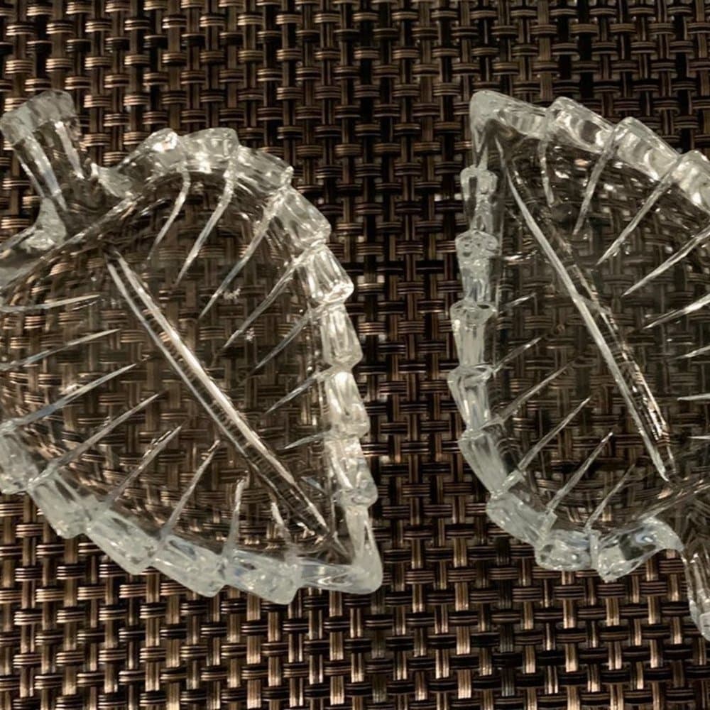 Made in Italy- Vintage Crystal Leaf Set~ Mid-century - Thumbnail 3