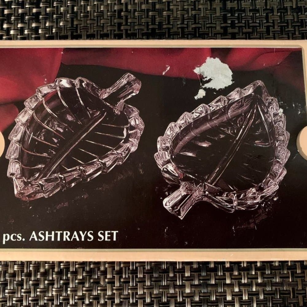 Made in Italy- Vintage Crystal Leaf Set~ Mid-century - Thumbnail 11