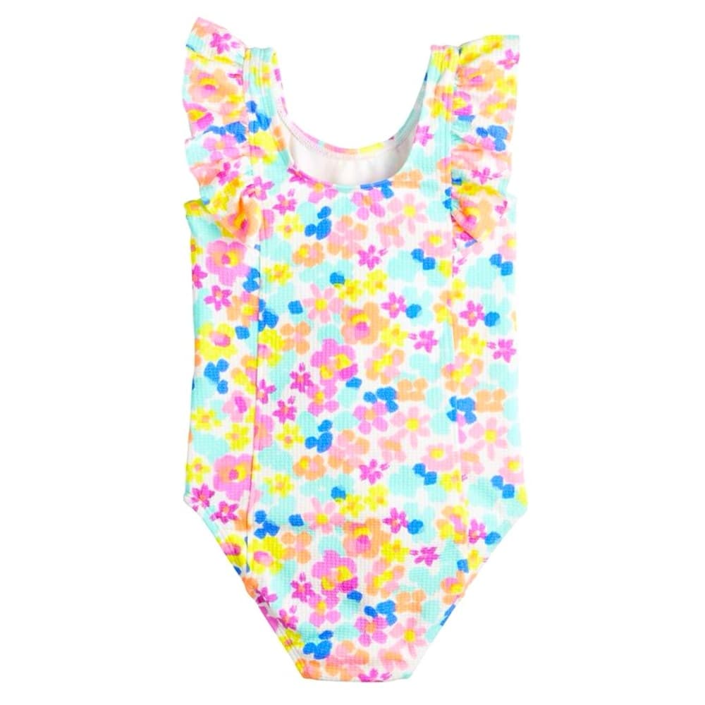 Jumping Beans Ribbed Ruffle Trimmed One Piece Swimsuit Toddler 18 months NWT - Thumbnail 3
