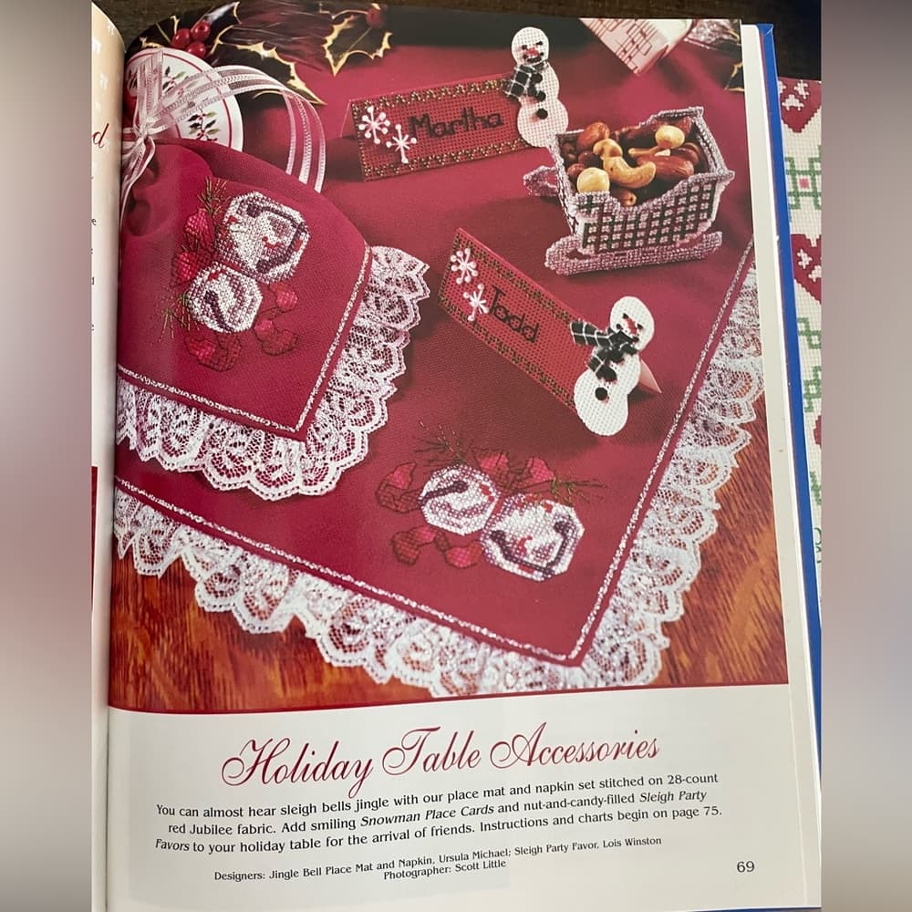 3 Cross-Stitch Hardback Vintage Books- Holiday & Christmas Patterns 1987-90’s - Thumbnail 10