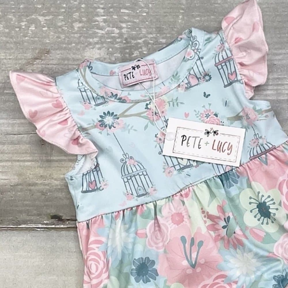 NWT Boutique Romper 6-9 Mo. ‘Birdcage Beauty’ - Thumbnail 3