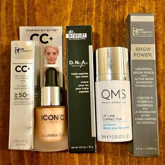 5 Item Beauty Bundle Skincare ~IT Cosmetics, QMS Lip Serum, Dr. Brandt New NIB - Thumbnail 10
