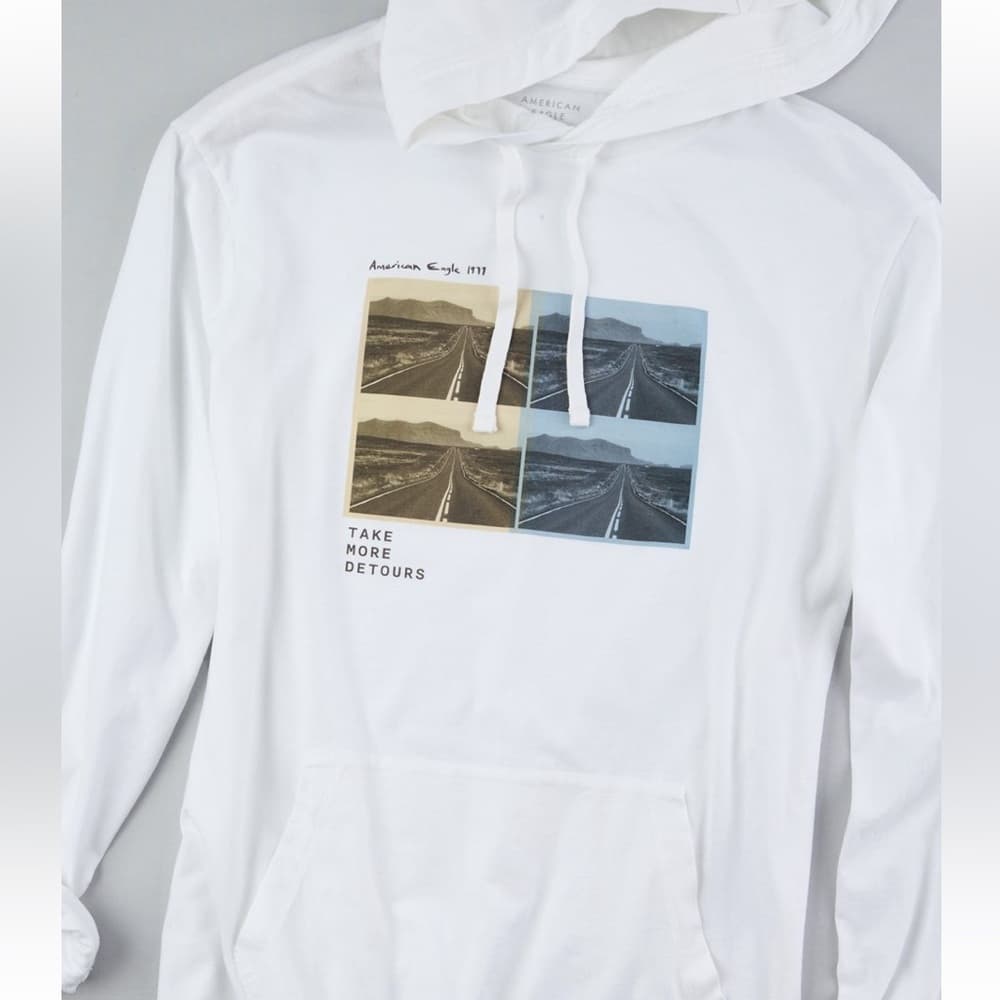 American Eagle Super Soft Photo Graphic hoodie t-shirt~ NWT - Thumbnail 2