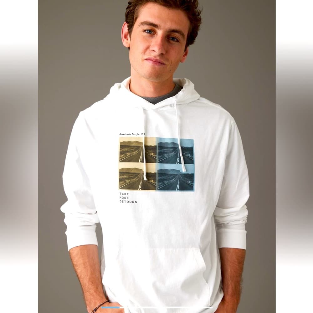 American Eagle Super Soft Photo Graphic hoodie t-shirt~ NWT - Thumbnail 6