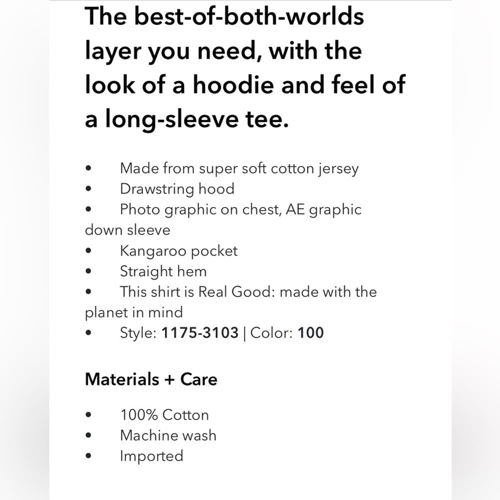American Eagle Super Soft Photo Graphic hoodie t-shirt~ NWT - Thumbnail 5