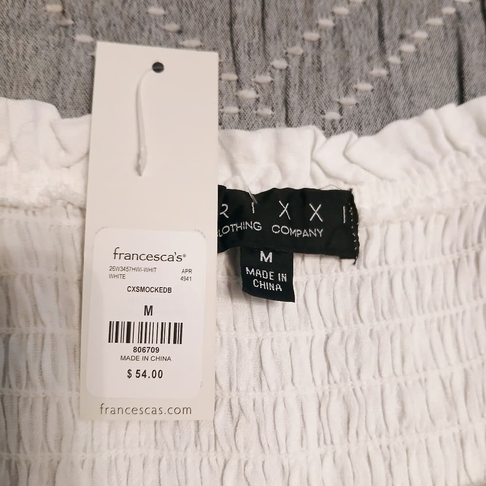 White Smocked Midi Dress~ NWT - Thumbnail 5