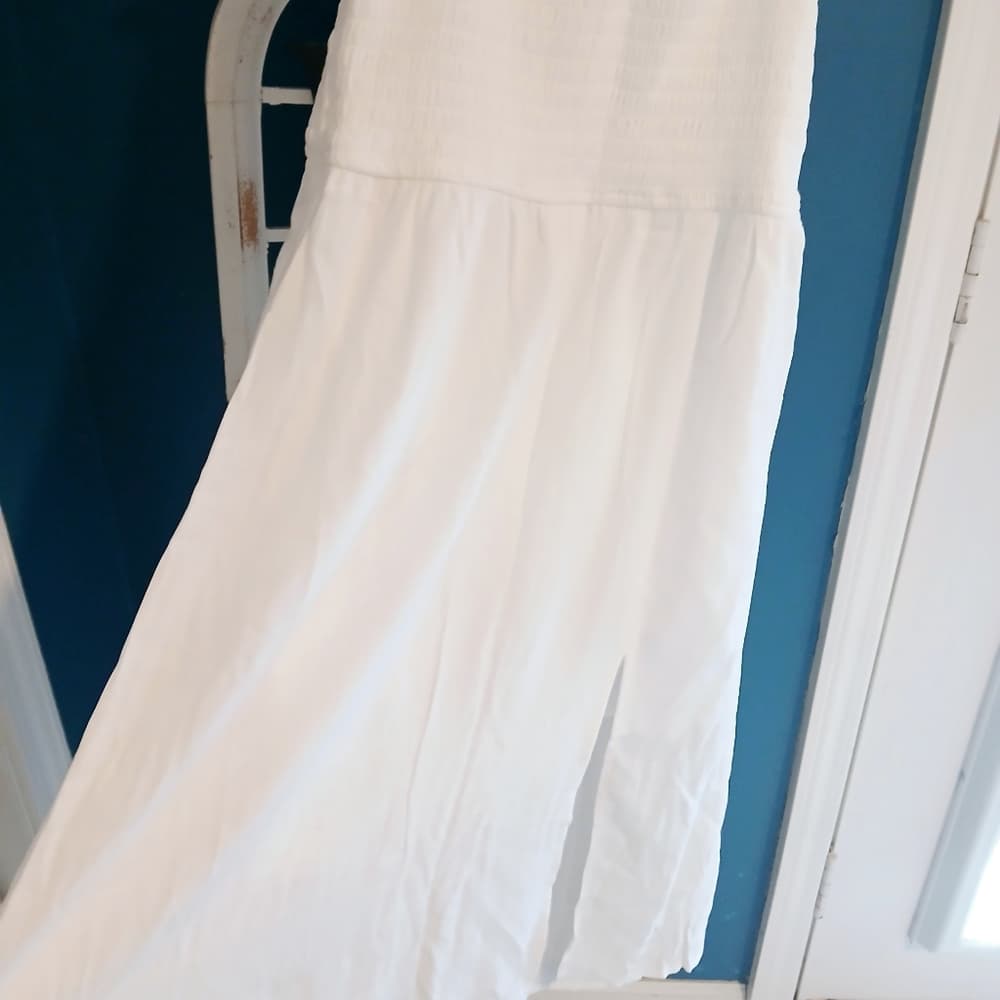 White Smocked Midi Dress~ NWT - Thumbnail 6