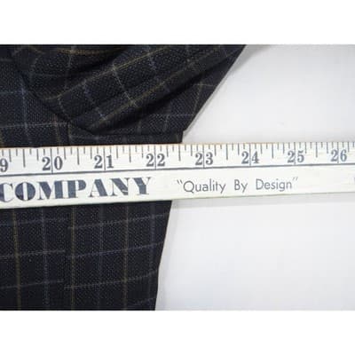 VTG Ermenegildo Zegna High Performance Blazer Men Dark Grey Plaid Wool Blend XL - Thumbnail 13