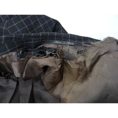 VTG Ermenegildo Zegna High Performance Blazer Men Dark Grey Plaid Wool Blend XL - Thumbnail 6