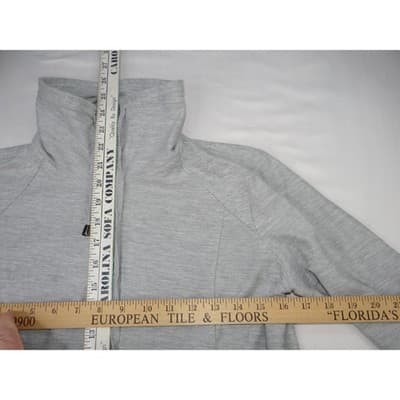 Coral Bay Energy Gray Full Zip Mock Neck Lace Up Side Jacket PS - Thumbnail 8