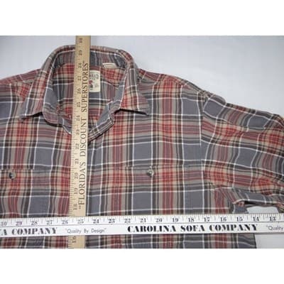Red Head Brand Co Plaid Flannel Long Sleeve Button Up Shirt Men's Size Large - Thumbnail 5