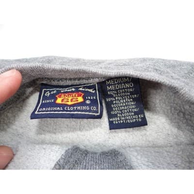 Vintage Rte 66 Super Star Graphic Sweatshirt Grey Medium Cotton Polyester Blend - Thumbnail 2