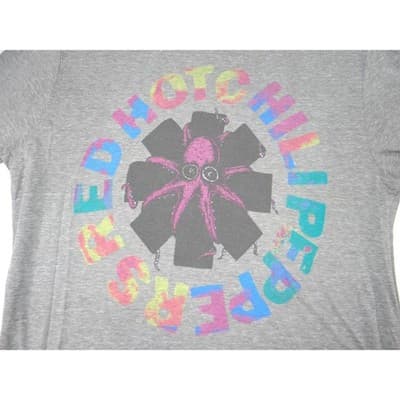 Red Hot Chili Peppers Graphic T Shirt Octopus Logo Gray Mens Large - Thumbnail 3