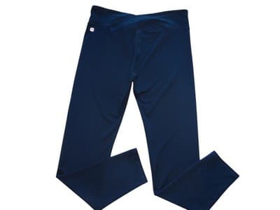 Black Women's Activewear Leggings with Crossover Waistband - Thumbnail 3