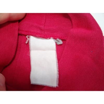Vintage Women's Red Mock Neck Ribbed Long Sleeve Casual Top Shirt XL - Thumbnail 2