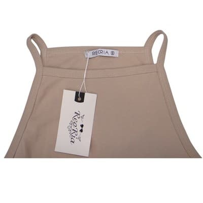 REORIA High Neck Sleeveless Thong Bodysuit Taupe Snap Closure Women's Size S - Thumbnail 2
