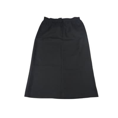 Vintage Black Maxi Skirt Elastic Waist Zipper Back Full Length Size 10 - Thumbnail 3