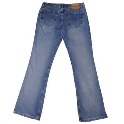 Y2K Vintage Retro Paris Blues Originals Women's Blue Wash Flare Jeans Size 10 - Thumbnail 5