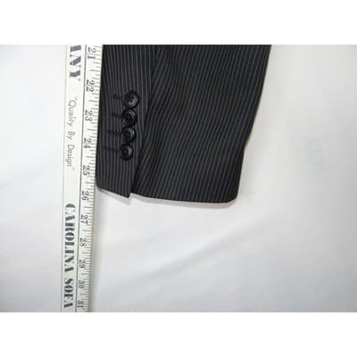 Insignia Collezione Men High Twist Microtech Super Deluxe Pinstripe Blazer Sz L - Thumbnail 14
