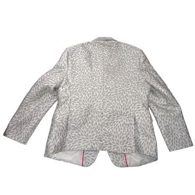 St. Patrick Mens 3XL Silver Floral Brocade Dinner Jacket Blazer & Bow Tie 508-6 - Thumbnail 5