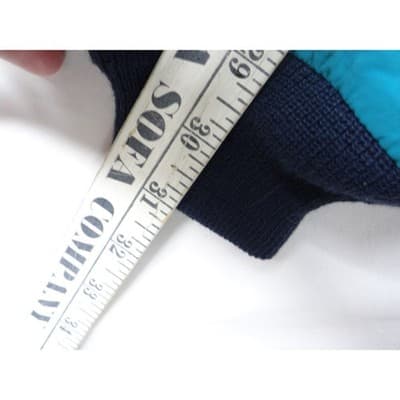 Vintage Lands End Teal Blue Fleece Lined Jacket Zip Up Collar L - Thumbnail 10