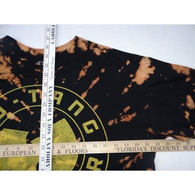 Wu Tang Forever Tie Dye Bleached Black T Shirt Mens Large FEA Merch - Thumbnail 7