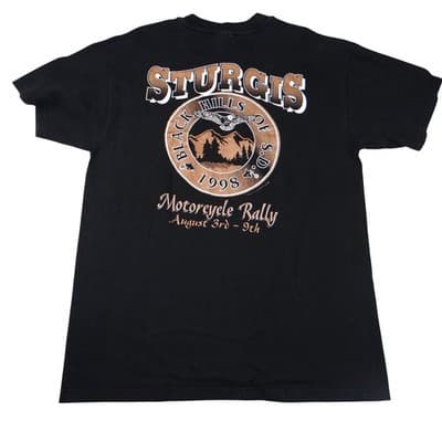 VTG Black Hills Motor Classic Sturgis 1998 Motorcycle Rally TShirt Mens Adult L - Thumbnail 3