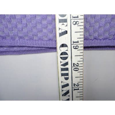 MNG MANGO Lavender Textured Knit Long Sleeve Sweater Top Sheer Sparkle Size S - Thumbnail 7