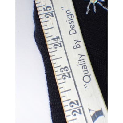 Vintage Heirloom Collectibles Sweater Cardigan Snowflake Beaded Sequin Black M - Thumbnail 11