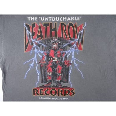 Vintage Death Row Records Graphic T Shirt Vintage Long Beach California Mens XL - Thumbnail 2