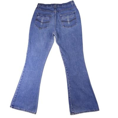 Vintage D Mode Classix Denim Bell Bottom Jeans Sz 13 Flare Cotton Made in USA - Thumbnail 7