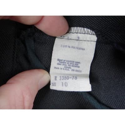 Vintage Black Maxi Skirt Elastic Waist Zipper Back Full Length Size 10 - Thumbnail 2