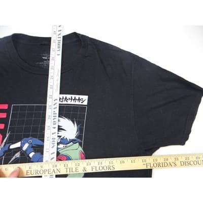 VIZ Media Naruto Kakashi Graphic T Shirt Anime Manga Black Size L - Thumbnail 5