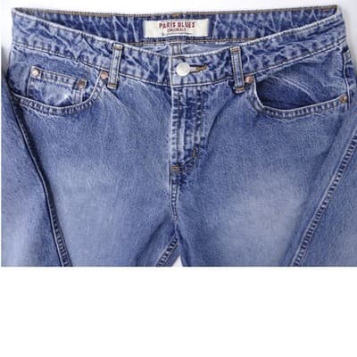 Y2K Vintage Retro Paris Blues Originals Women's Blue Wash Flare Jeans Size 10 - Thumbnail 4