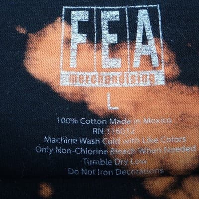 Wu Tang Forever Tie Dye Bleached Black T Shirt Mens Large FEA Merch - Thumbnail 2