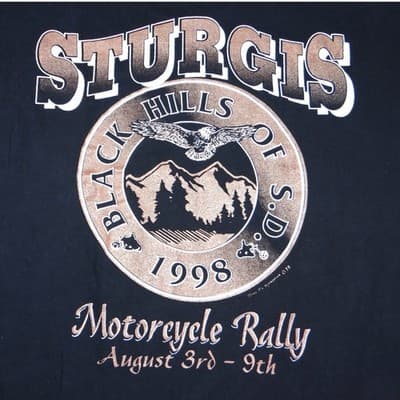 VTG Black Hills Motor Classic Sturgis 1998 Motorcycle Rally TShirt Mens Adult L - Thumbnail 5