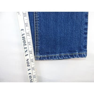 Earl Jean Blue Denim Bootcut Jeans Embellished Pockets Size 28 - Thumbnail 9