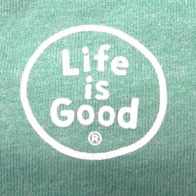 Life is Good Mens XL Green Gruntled Smiley Face Crusher Long Sleeve Graphic Tee - Thumbnail 5