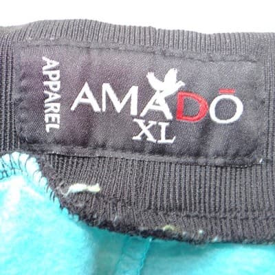 Amado Apparel Mens XL Colorblock Fleece Joggers Teal Yellow Pink Streetwear - Thumbnail 2