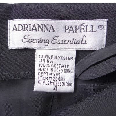Vintage Adrianna Papell Evening Essentials Black Wide Leg Dress Pants Size 4 - Thumbnail 2